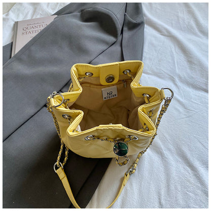 Bucket Shoulder Bag For Women In PU Leather, Stylish And Practical Design