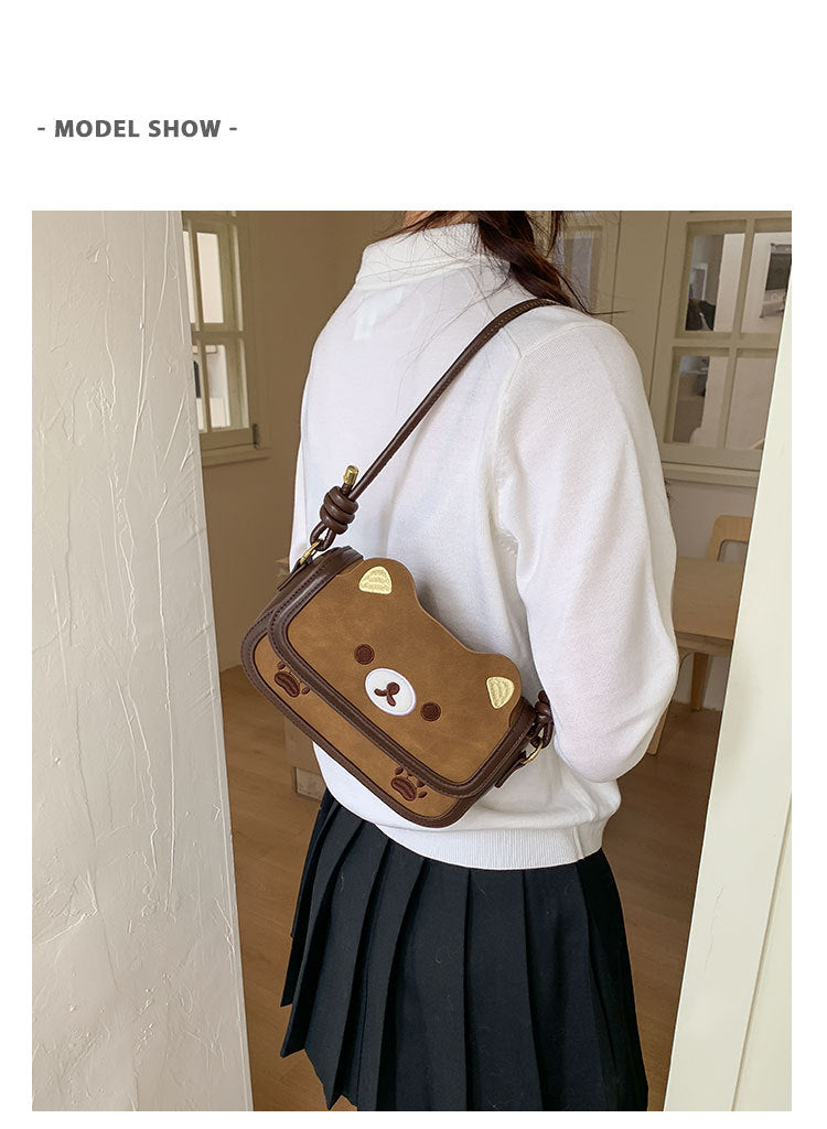 Cartoon Square PU Leather Shoulder Bag For Women, Stylish And Durable Design