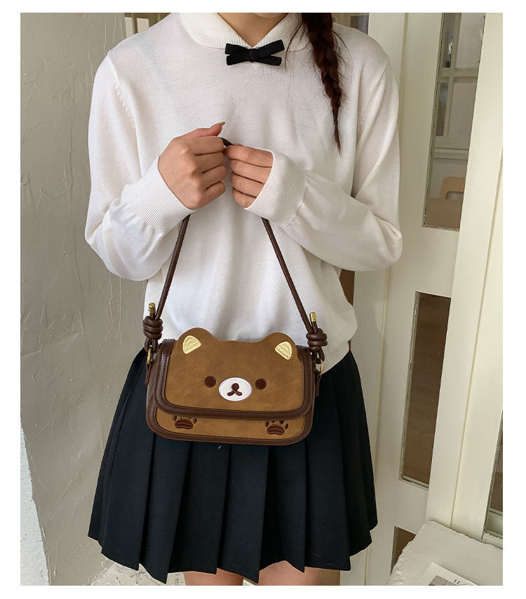 Cartoon Square PU Leather Shoulder Bag For Women, Stylish And Durable Design