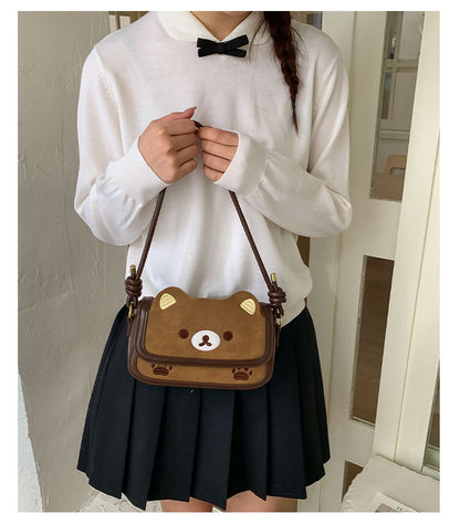 Cartoon Square PU Leather Shoulder Bag For Women, Stylish And Durable Design