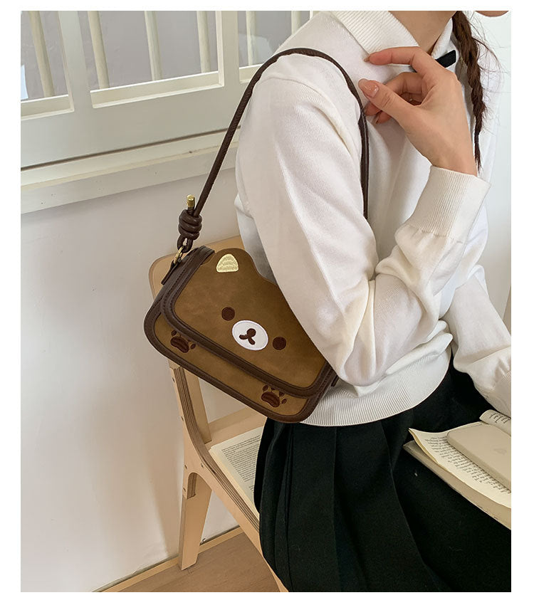 Cartoon Square PU Leather Shoulder Bag For Women, Stylish And Durable Design