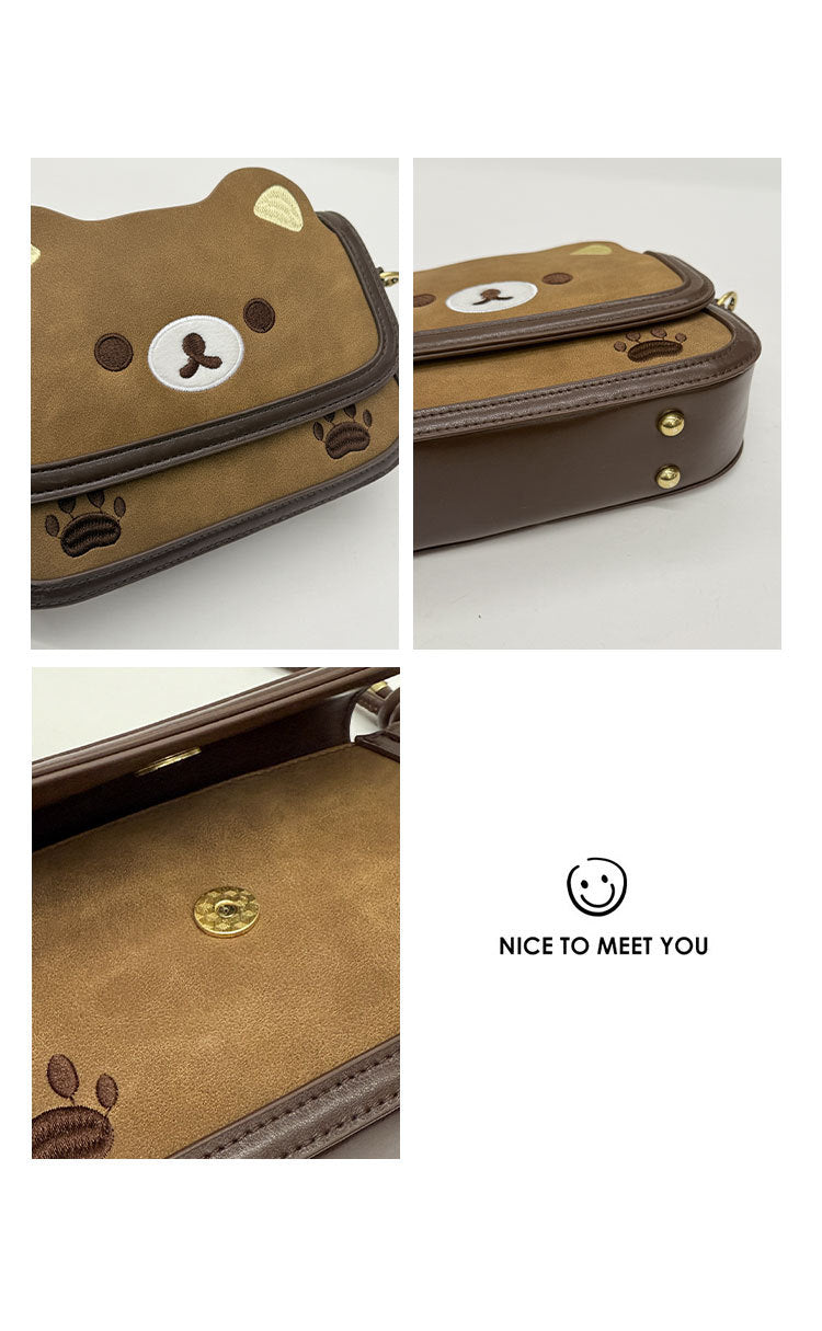 Cartoon Square PU Leather Shoulder Bag For Women, Stylish And Durable Design