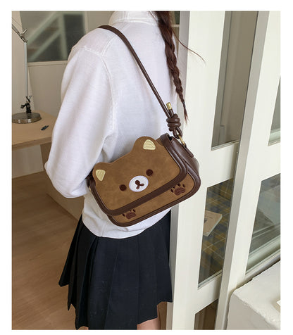 Cartoon Square PU Leather Shoulder Bag For Women, Stylish And Durable Design