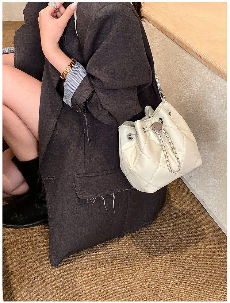 Bucket Shoulder Bag For Women In PU Leather, Stylish And Practical Design