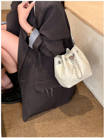 Bucket Shoulder Bag For Women In PU Leather, Stylish And Practical Design