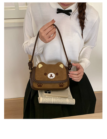Cartoon Square PU Leather Shoulder Bag For Women, Stylish And Durable Design