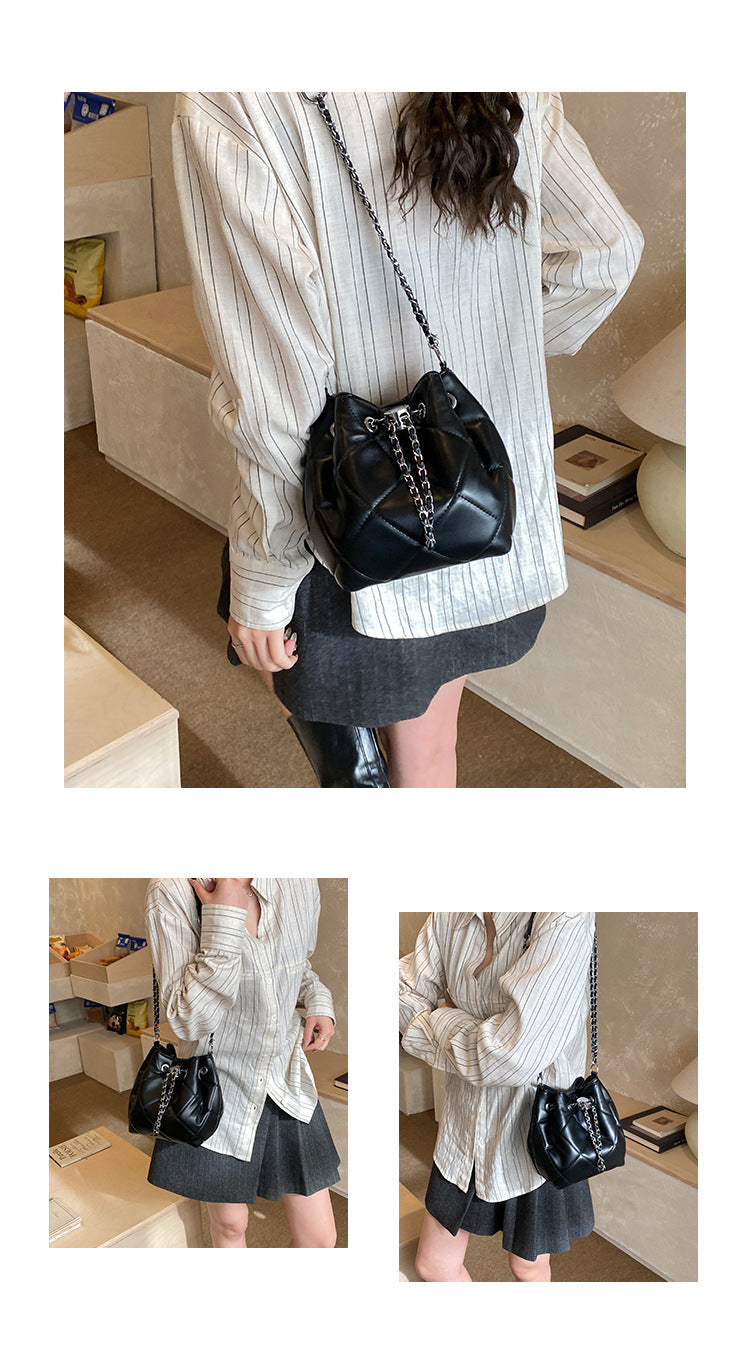 Bucket Shoulder Bag For Women In PU Leather, Stylish And Practical Design