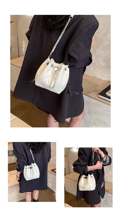 Bucket Shoulder Bag For Women In PU Leather, Stylish And Practical Design