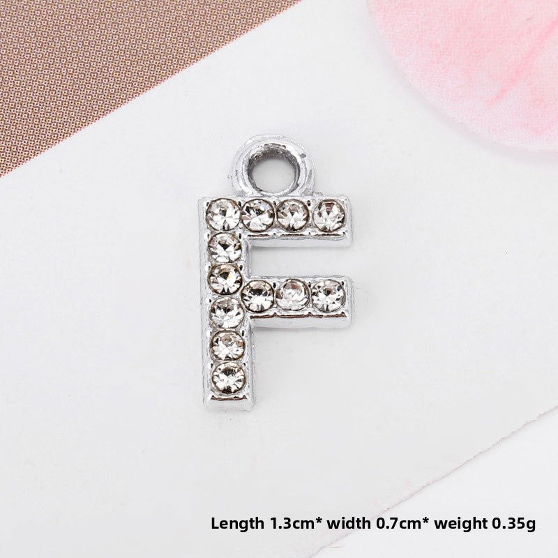Golden Alloy Letter Love Charms Jewelry Accessories
