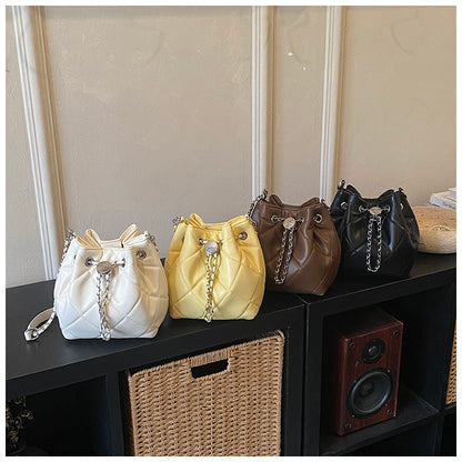 Bucket Shoulder Bag For Women In PU Leather, Stylish And Practical Design