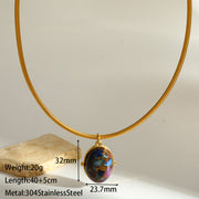 Colorful Natural Stone Choker