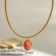 Cinnamon Natural Stone Choker