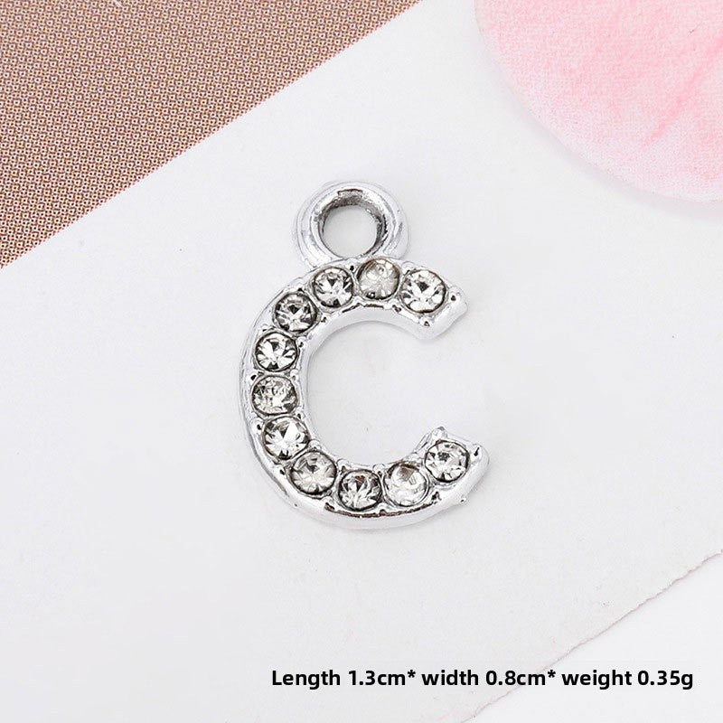 Golden Alloy Letter Love Charms Jewelry Accessories