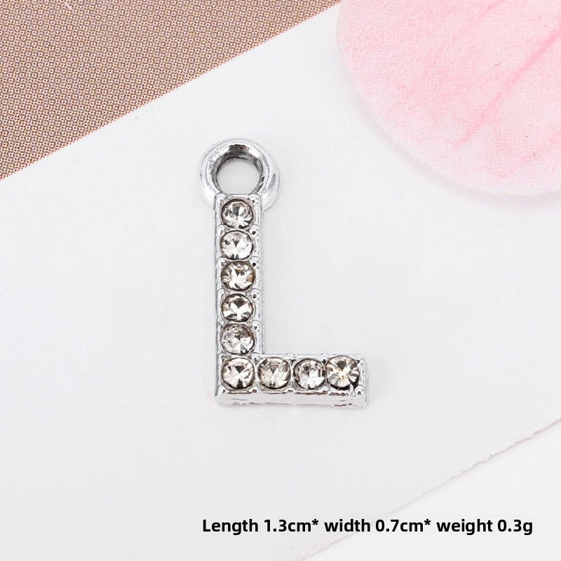 Golden Alloy Letter Love Charms Jewelry Accessories
