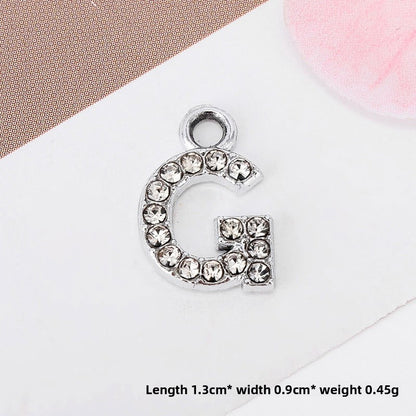 Golden Alloy Letter Love Charms Jewelry Accessories