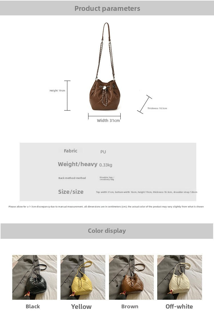 Bucket Shoulder Bag For Women In PU Leather, Stylish And Practical Design