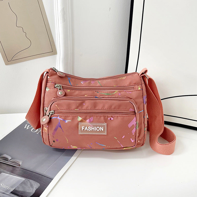 Square Canvas Crossbody Bag For Women Featuring Unique Printing Design