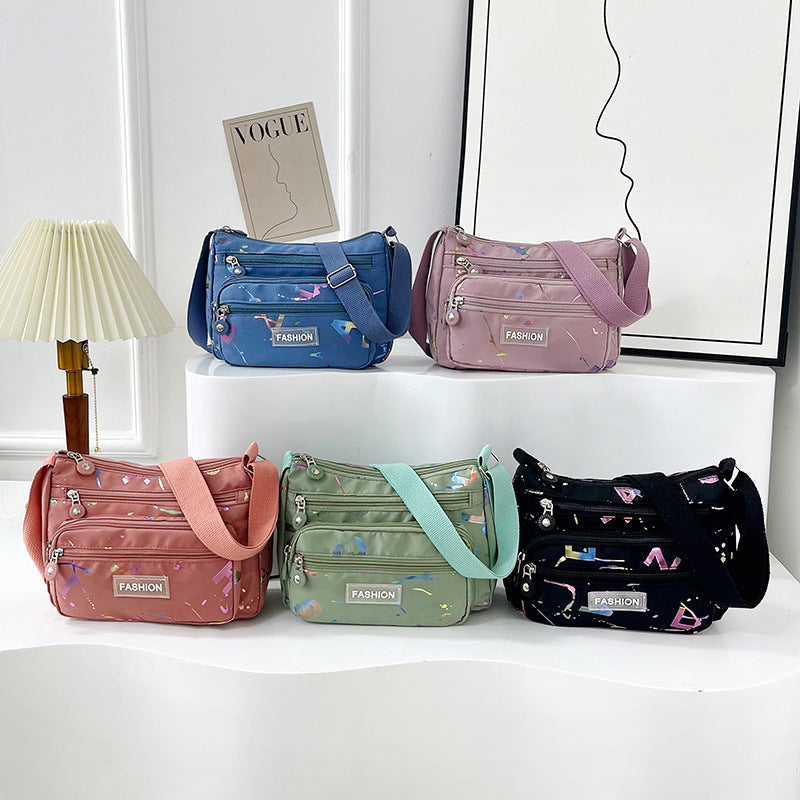 Square Canvas Crossbody Bag For Women Featuring Unique Printing Design