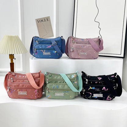 Square Canvas Crossbody Bag For Women Featuring Unique Printing Design