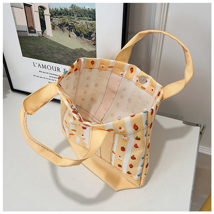 Square Canvas Bag For Women, Stylish And Durable Tote In Classic Design