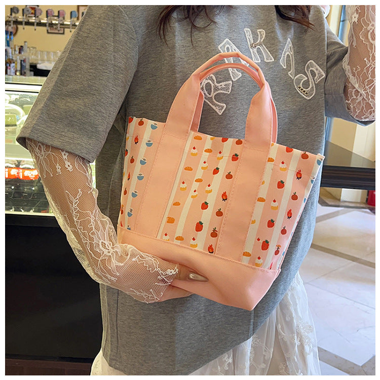 Square Canvas Bag For Women, Stylish And Durable Tote In Classic Design