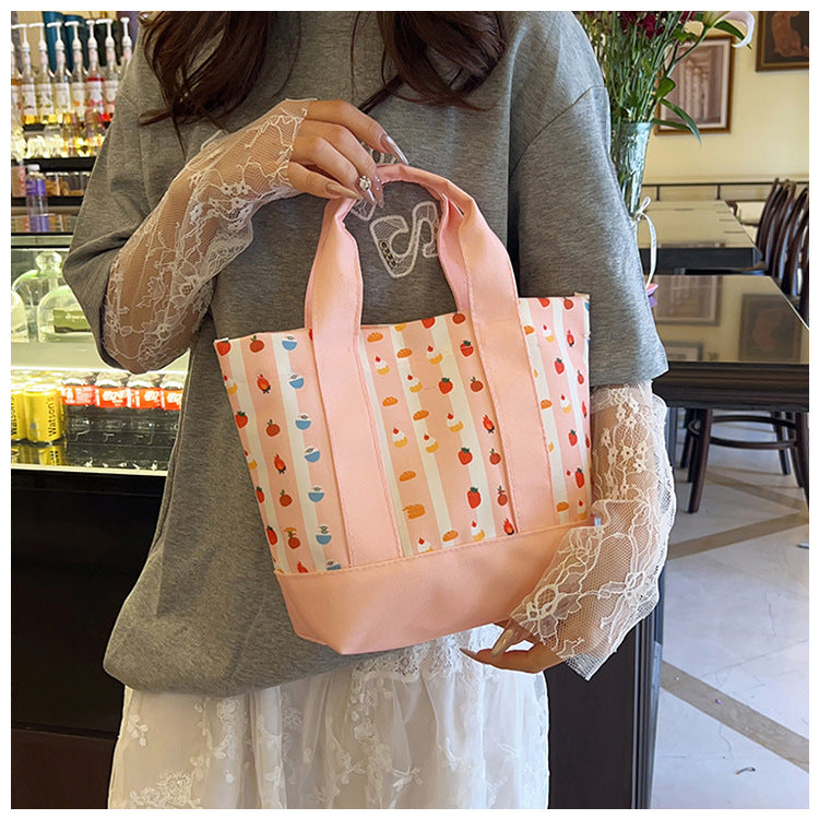 Square Canvas Bag For Women, Stylish And Durable Tote In Classic Design