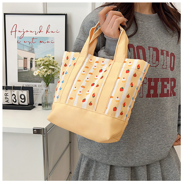 Square Canvas Bag For Women, Stylish And Durable Tote In Classic Design