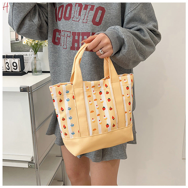 Square Canvas Bag For Women, Stylish And Durable Tote In Classic Design
