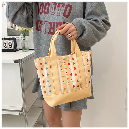 Square Canvas Bag For Women, Stylish And Durable Tote In Classic Design