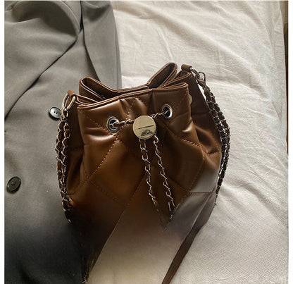 Bucket Shoulder Bag For Women In PU Leather, Stylish And Practical Design