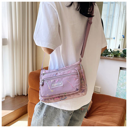 Square Canvas Crossbody Bag For Women Featuring Unique Printing Design