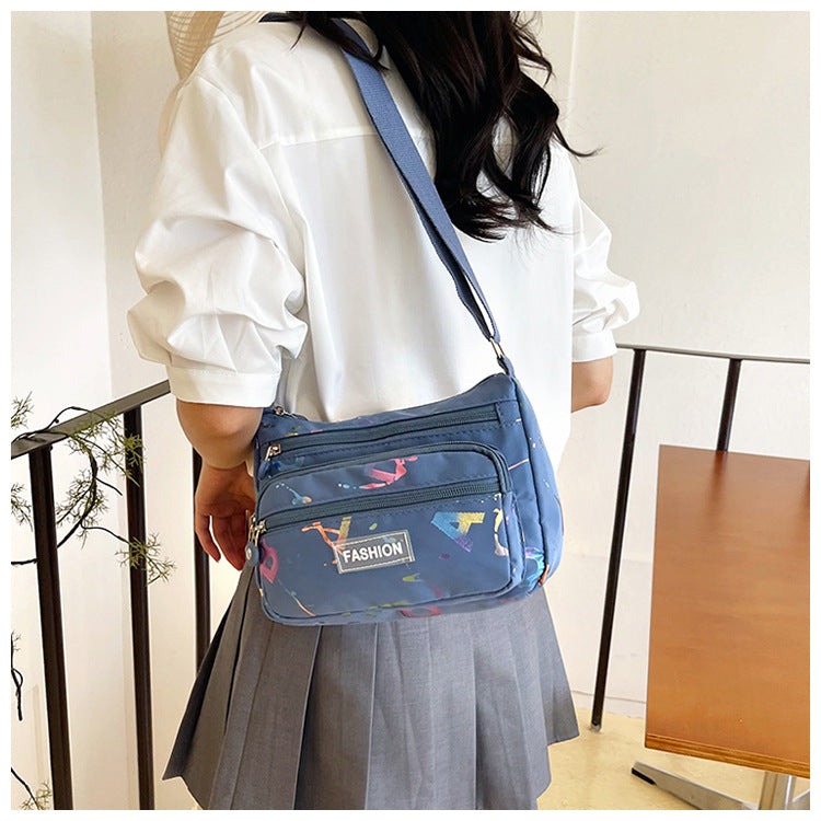 Square Canvas Crossbody Bag For Women Featuring Unique Printing Design