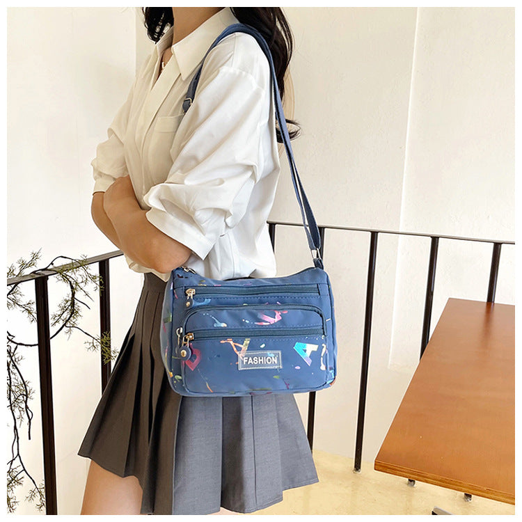 Square Canvas Crossbody Bag For Women Featuring Unique Printing Design