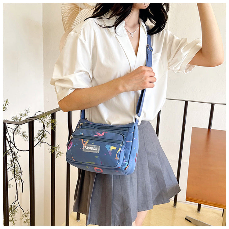 Square Canvas Crossbody Bag For Women Featuring Unique Printing Design