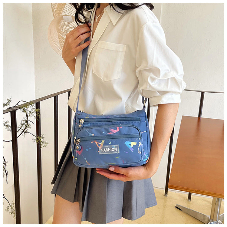 Square Canvas Crossbody Bag For Women Featuring Unique Printing Design