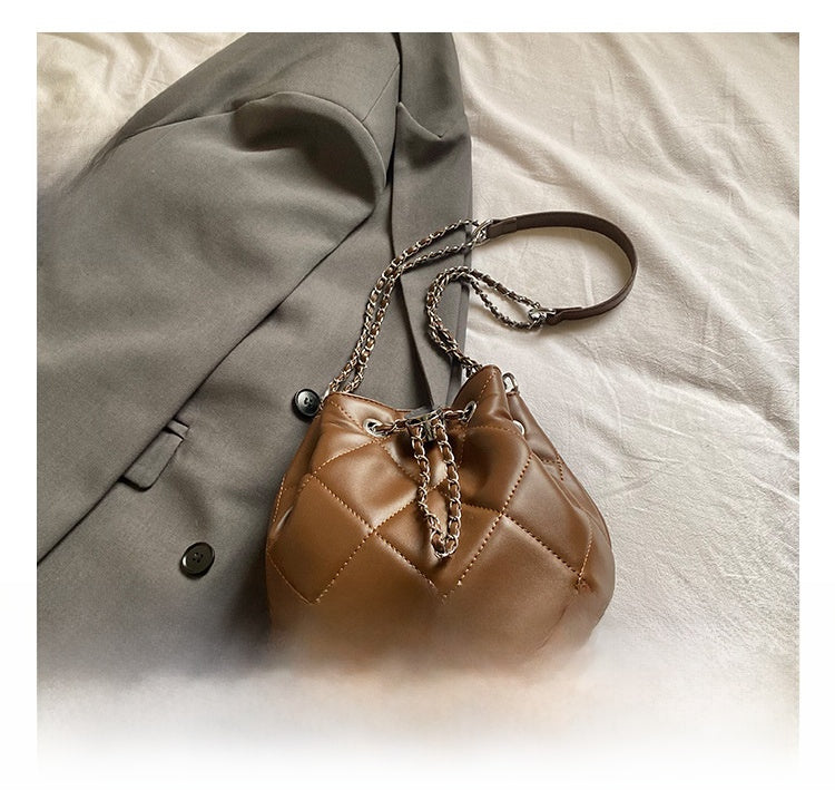 Bucket Shoulder Bag For Women In PU Leather, Stylish And Practical Design