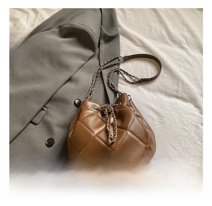 Bucket Shoulder Bag For Women In PU Leather, Stylish And Practical Design
