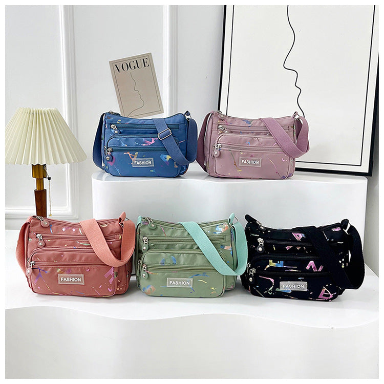 Square Canvas Crossbody Bag For Women Featuring Unique Printing Design