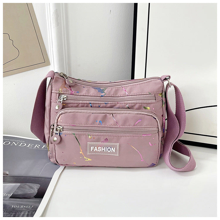 Square Canvas Crossbody Bag For Women Featuring Unique Printing Design
