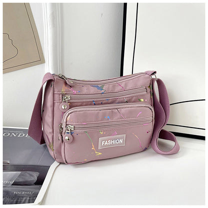 Square Canvas Crossbody Bag For Women Featuring Unique Printing Design
