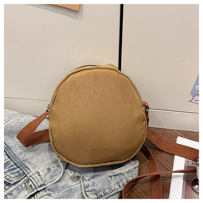 Capybara Round Oxford Cloth Crossbody Bag For Kids, Suitable For All Seasons