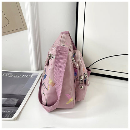 Square Canvas Crossbody Bag For Women Featuring Unique Printing Design