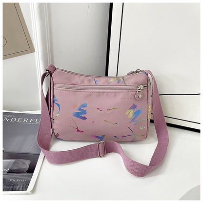 Square Canvas Crossbody Bag For Women Featuring Unique Printing Design