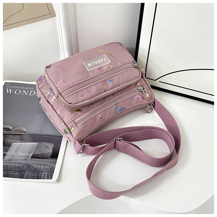Square Canvas Crossbody Bag For Women Featuring Unique Printing Design