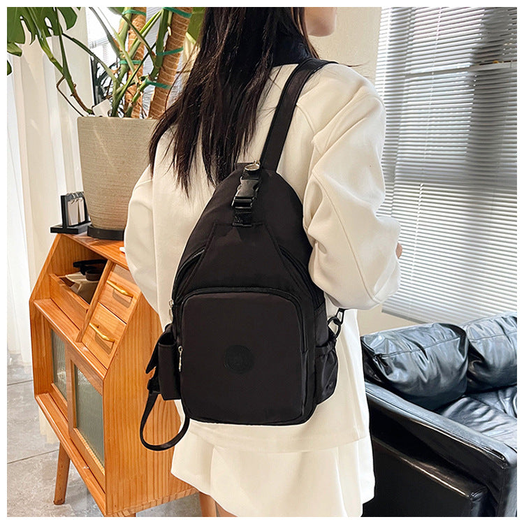 Oxford Cloth Fanny Pack For Women In Oval Shape, Stylish Chest And Waist Bag