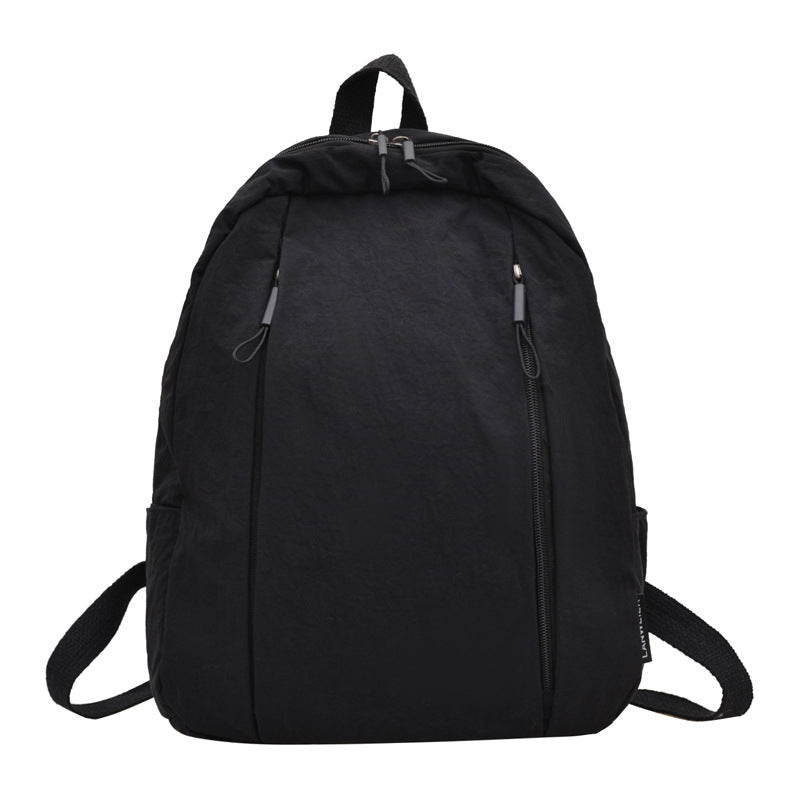 Solid Color Nylon Casual Backpack For Girls, Stylish And Durable
