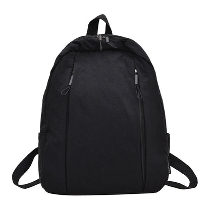 Solid Color Nylon Casual Backpack For Girls, Stylish And Durable