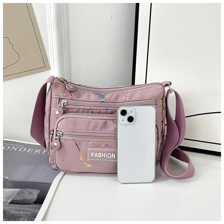 Square Canvas Crossbody Bag For Women Featuring Unique Printing Design