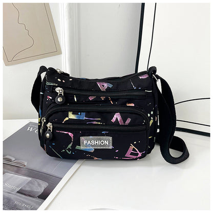 Square Canvas Crossbody Bag For Women Featuring Unique Printing Design