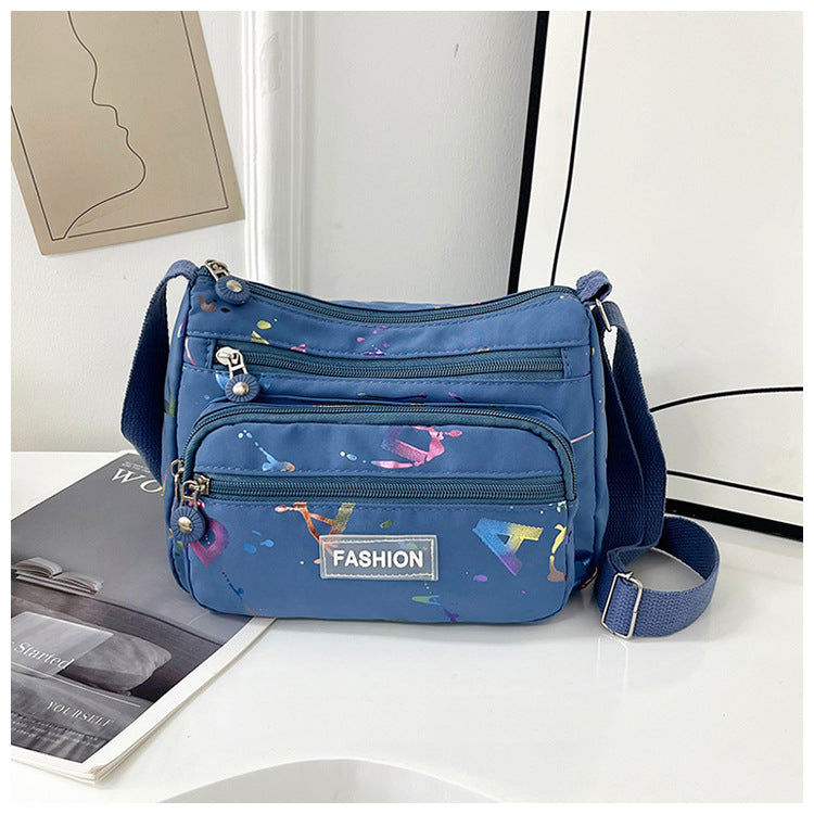 Square Canvas Crossbody Bag For Women Featuring Unique Printing Design